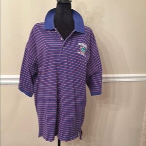 Vintage Blue and Orange UF Polo Shirt with Short Sleeves Football College